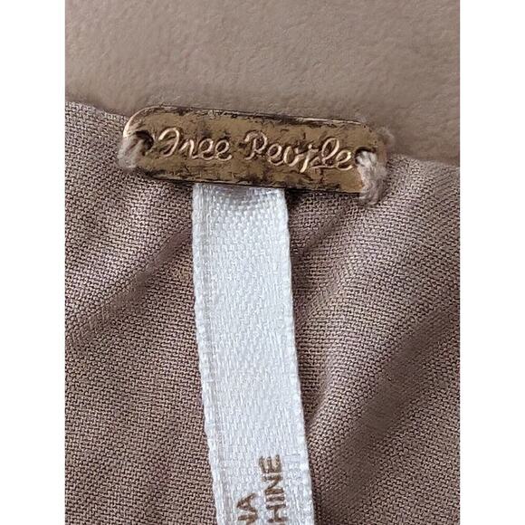 Free People Vegan Suede Mini Skirt In Rose Pink Peach Size 6 - Picture 5 of 11